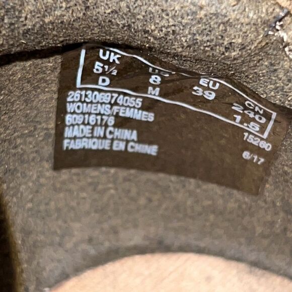 Clarks Brown Leather Booties Size 8 M - Picture 5 of 5